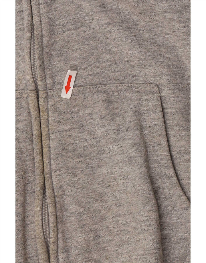 Superdry Mens Zip Hoodie Sweater XL Grey Cotton