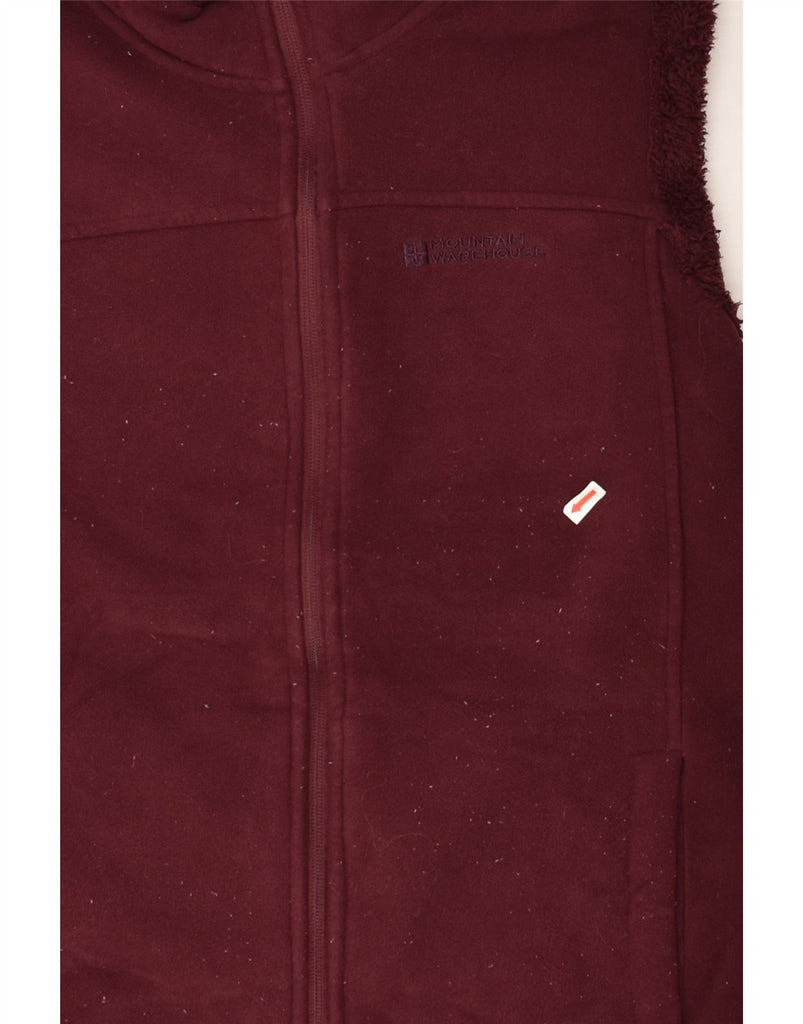 MOUNTAIN WAREHOUSE Womens Fleece Gilet UK 12 Medium  Maroon Polyester | Vintage Mountain Warehouse | Thrift | Second-Hand Mountain Warehouse | Used Clothing | Messina Hembry 