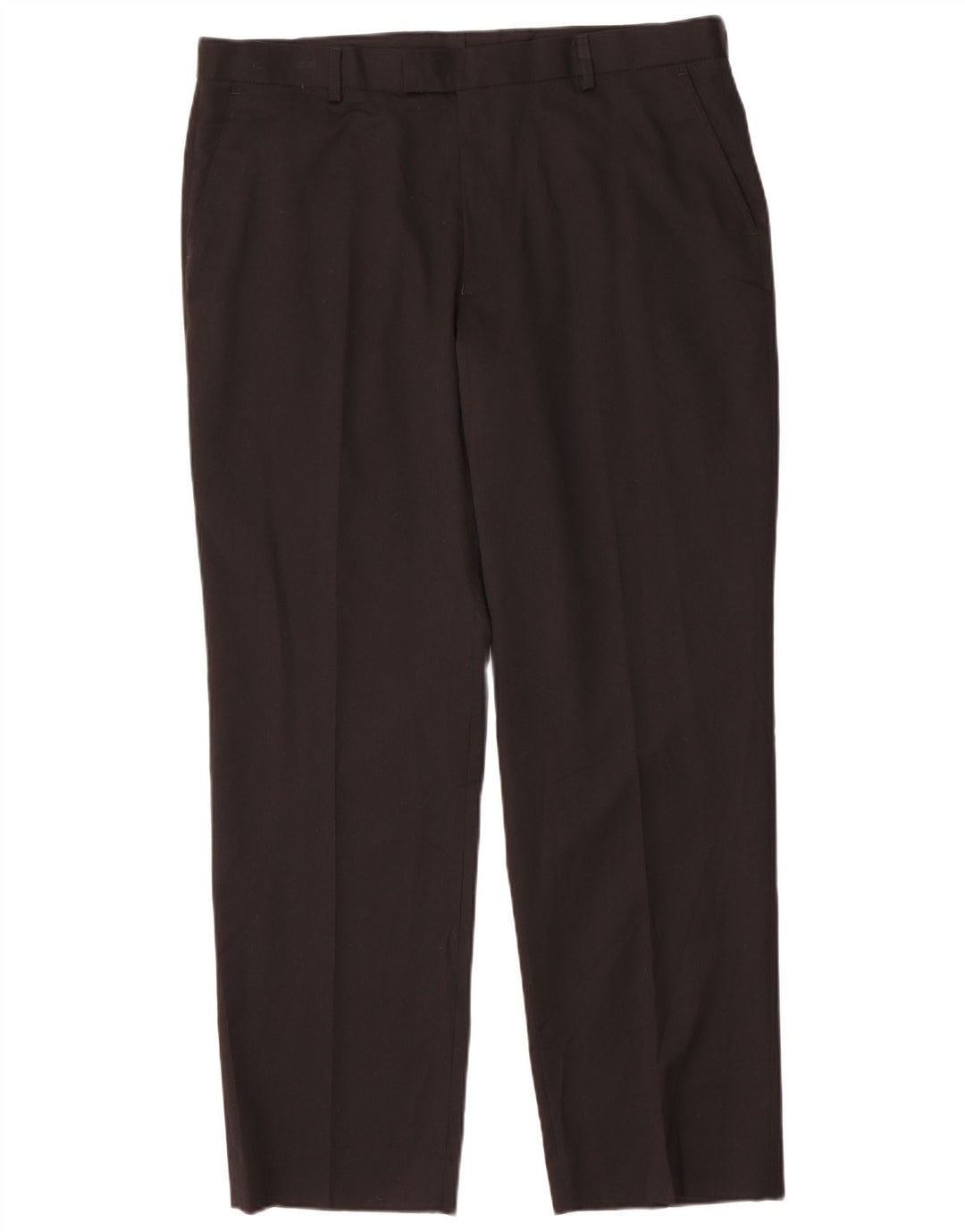 Marks & Spencer Mens Regular Fit Chino Trousers W38 L31 Black Polyester