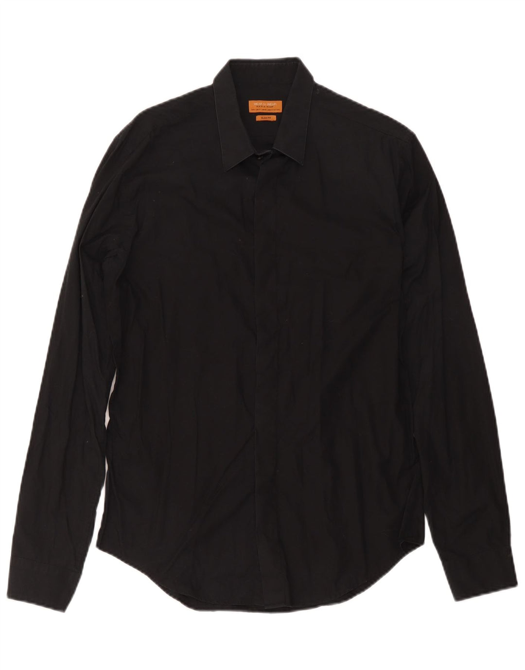 Zara Mens Slim Fit Shirt Medium Black