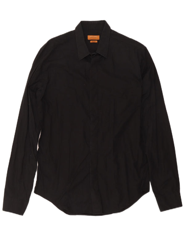 Zara Mens Slim Fit Shirt Medium Black