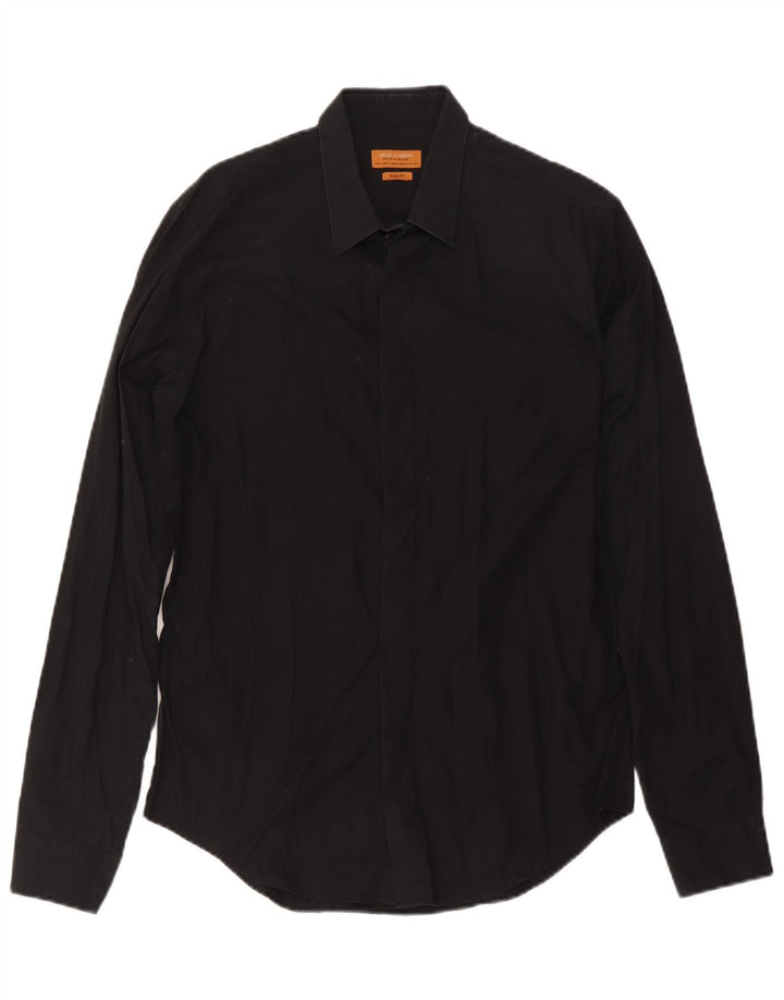 Zara Mens Slim Fit Shirt Medium Black