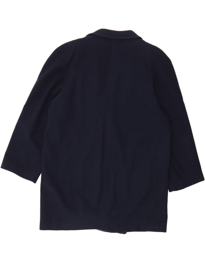 VINTAGE Womens Double Breasted Coat UK 16 Large Navy Blue Wool Vintage Vintage and Second-Hand Vintage from Messina Hembry 