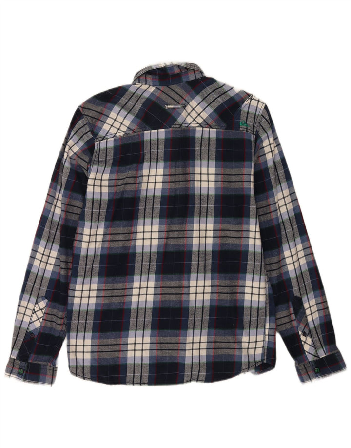 Quiksilver Boys Flannel Shirt 15-16 Years Navy Blue Check