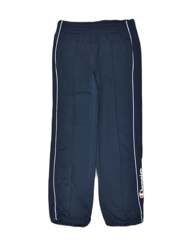 CHAMPION Boys Tracksuit Trousers 7-8 Years Small Navy Blue Polyester | Vintage | Thrift | Second-Hand | Used Clothing | Messina Hembry 