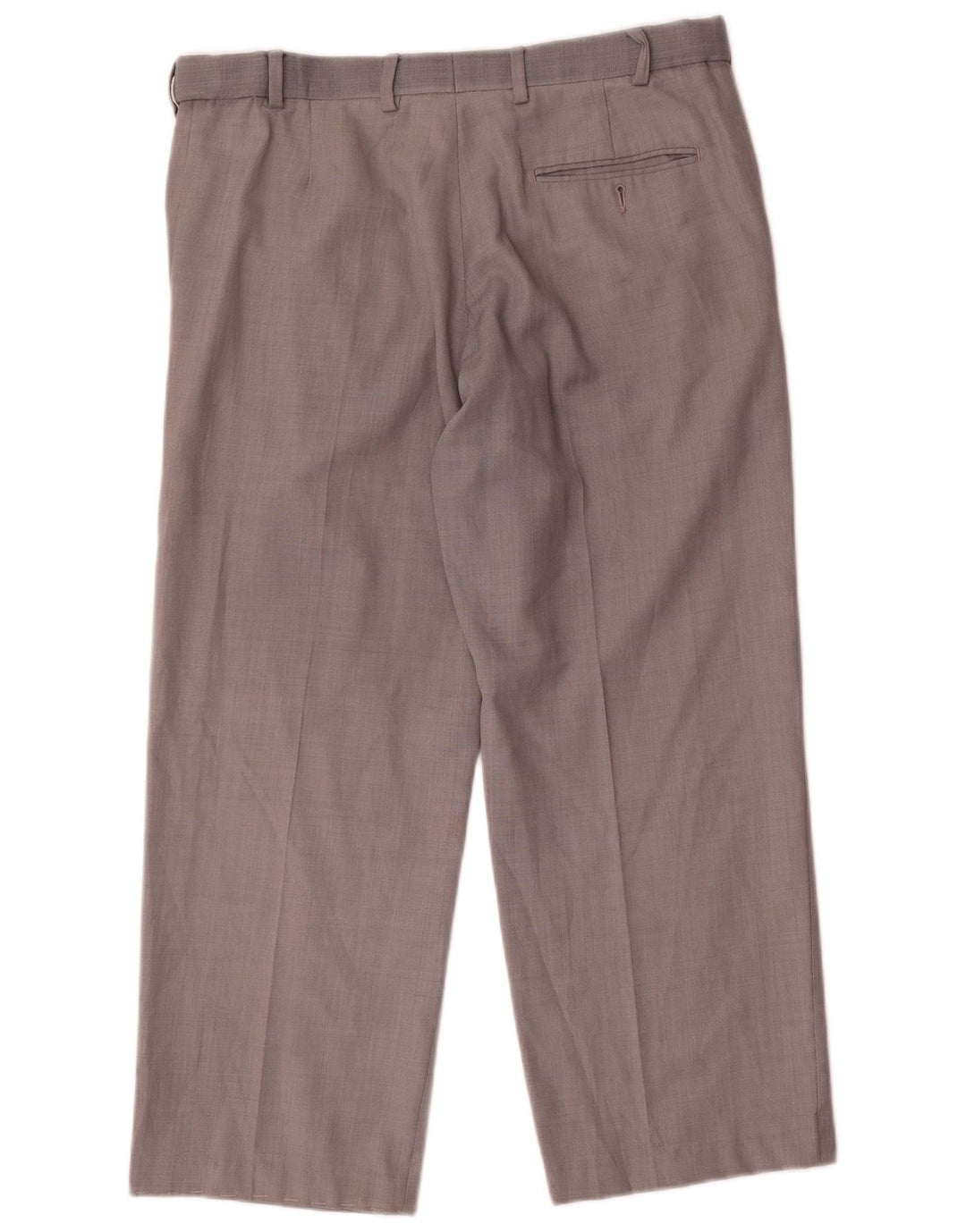 Marks & Spencer Mens Straight Suit Trousers W34 L26 Grey Wool