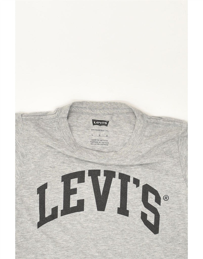 LEVI'S Boys Graphic T-Shirt Top 8-9 Years Large Grey Cotton | Vintage Levi's | Thrift | Second-Hand Levi's | Used Clothing | Messina Hembry 