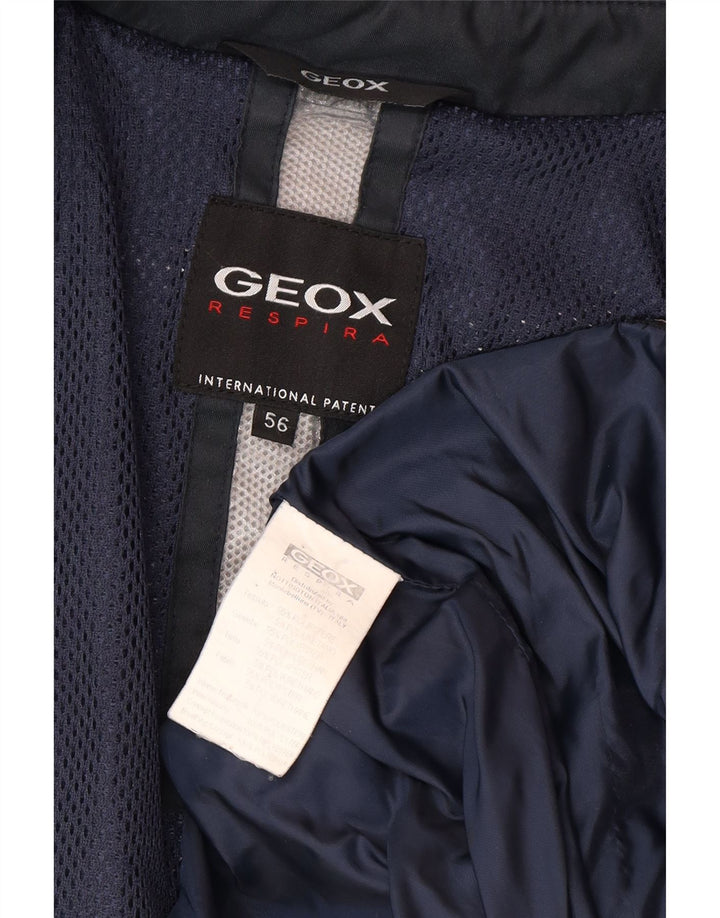 Geox Mens Respira Padded Coat IT 56 3XL Navy Blue Polyester