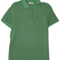 Lacoste Womens Polo Shirt Size 42 Large Green Cotton