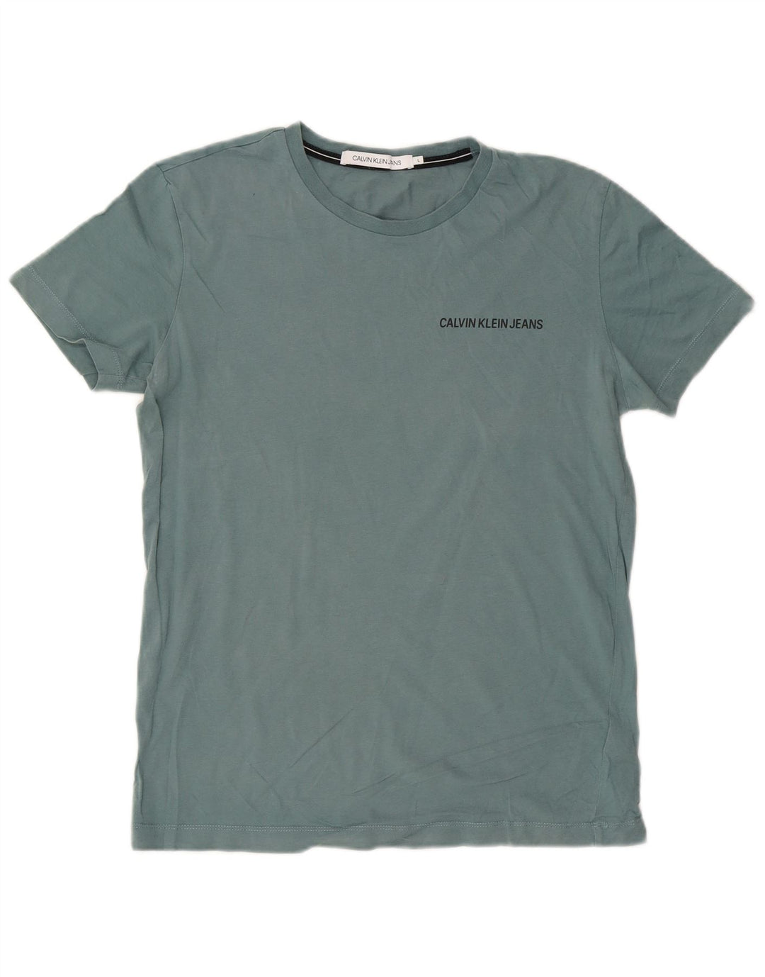 Calvin Klein Jeans Mens T-Shirt Top Large Blue Cotton