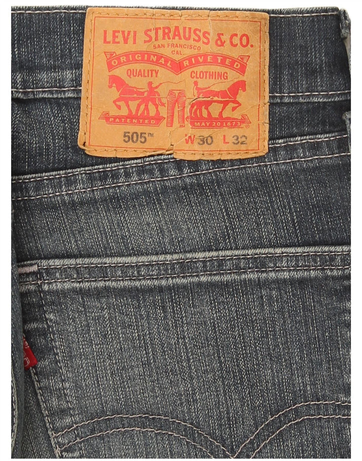 Levi's Mens 505 Regular Fit Straight Jeans W30 L32 Navy Blue