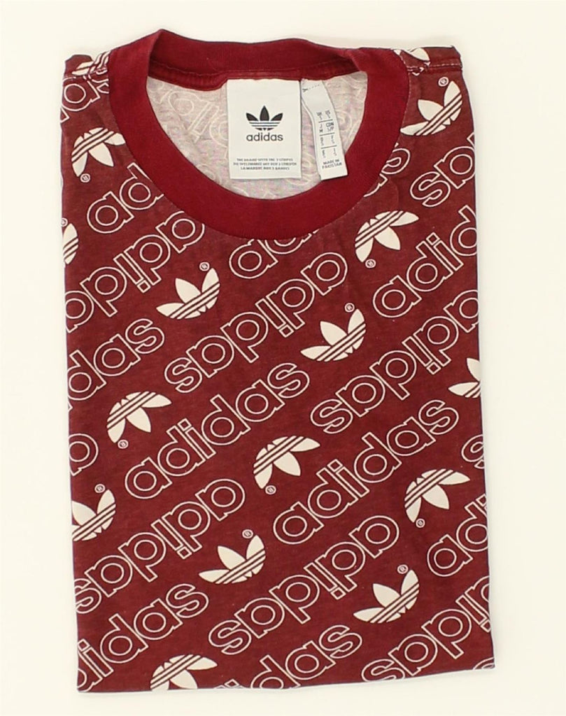 ADIDAS Mens Graphic T-Shirt Top Small Red Cotton | Vintage Adidas | Thrift | Second-Hand Adidas | Used Clothing | Messina Hembry 