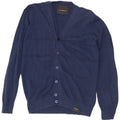 Richmond Mens Cardigan Sweater Small Navy Blue Cotton