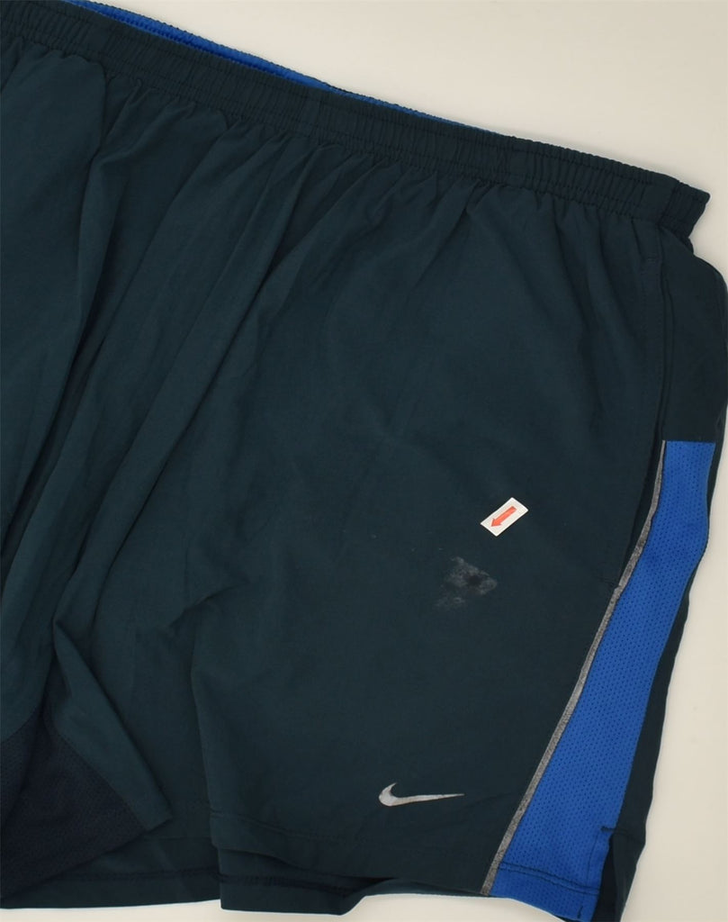 NIKE Mens Dri Fit Sport Shorts XL Green | Vintage Nike | Thrift | Second-Hand Nike | Used Clothing | Messina Hembry 