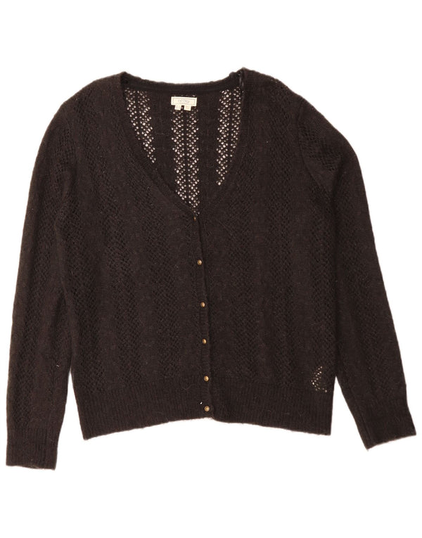 Fat Face Womens Cardigan Sweater UK 16 Large Black Nylon