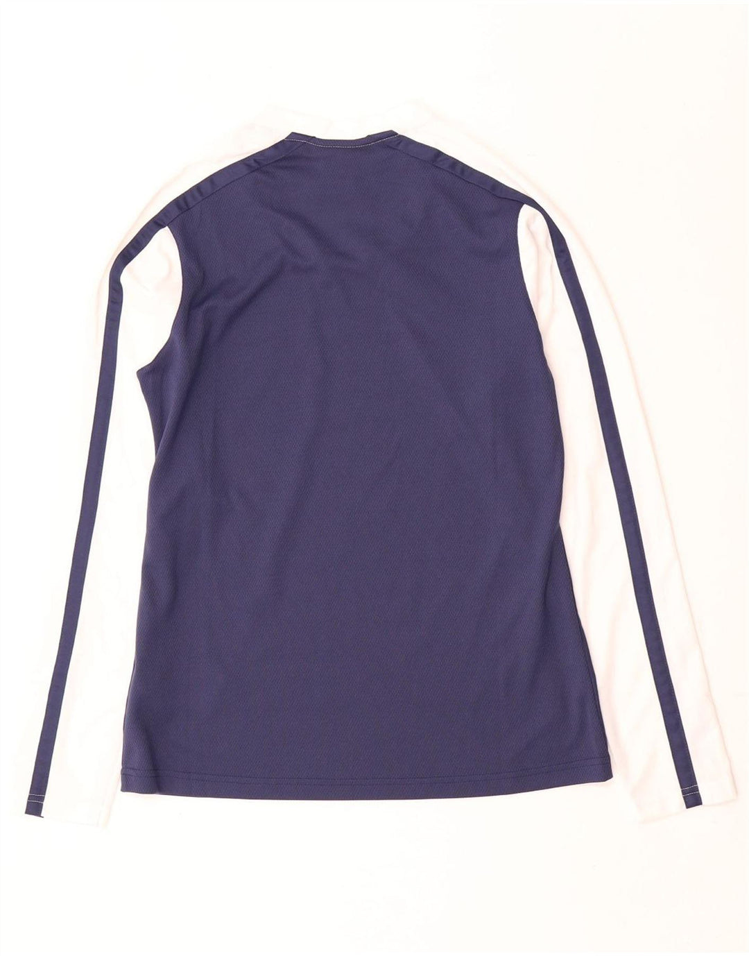 Nike Mens Dri Fit Top Long Sleeve Medium Navy Blue Colourblock Polyester