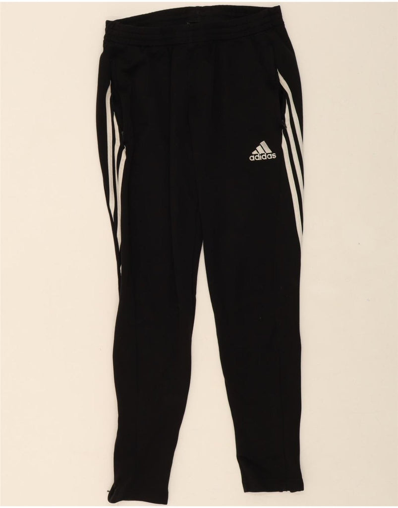 ADIDAS Womens Dri Fit Tracksuit Trousers UK 12 Medium  Black Polyester Vintage Adidas and Second-Hand Adidas from Messina Hembry 