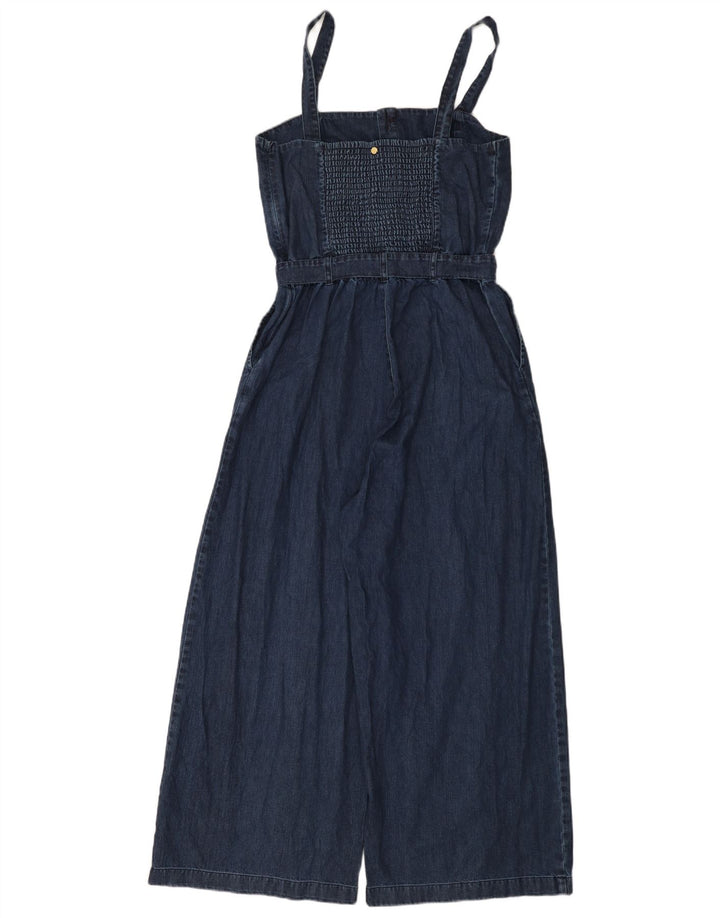 Element Womens Denim Jumpsuit UK 14 Medium W30 L25 Navy Blue Cotton