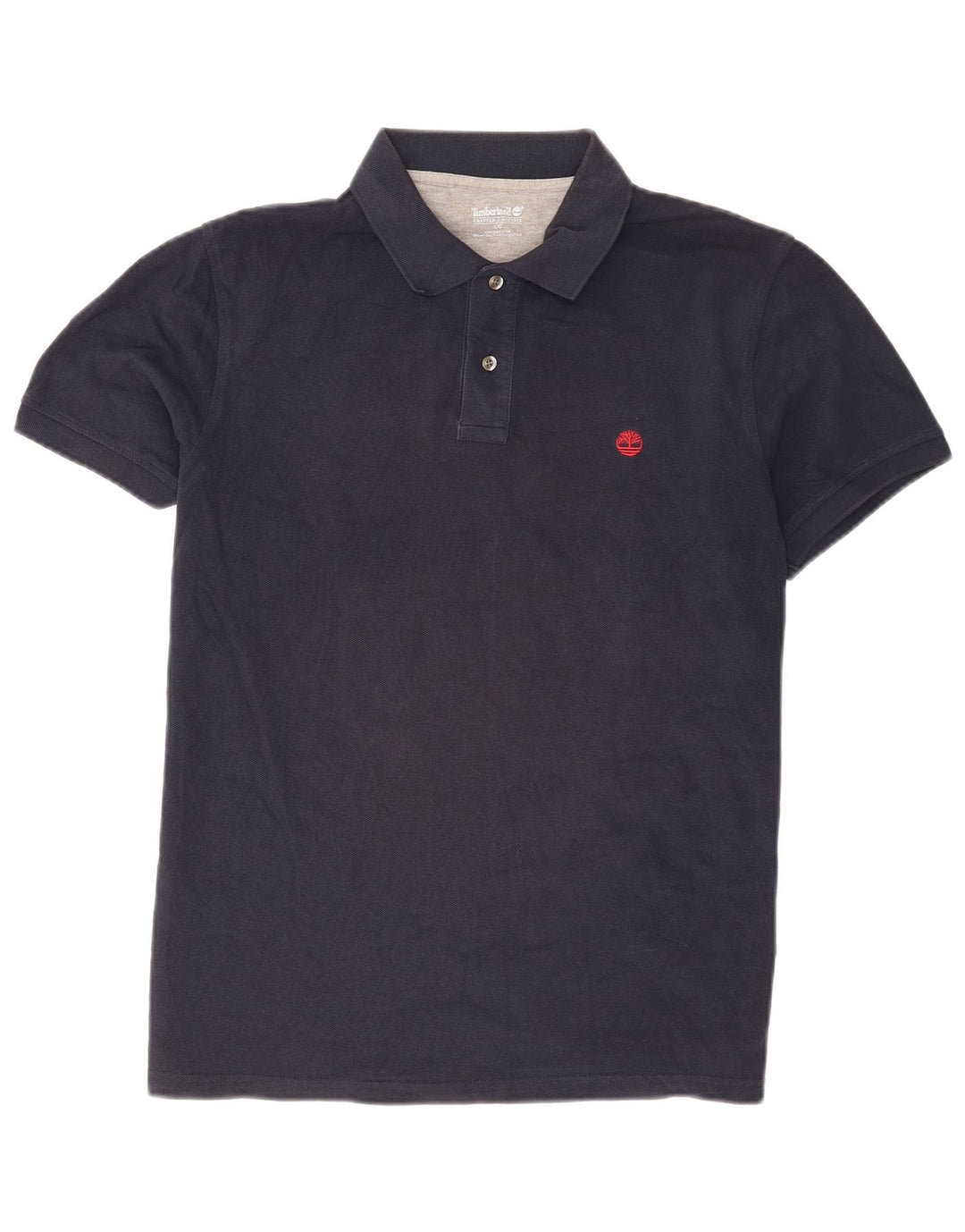 Timberland Mens Polo Shirt Large Navy Blue Cotton