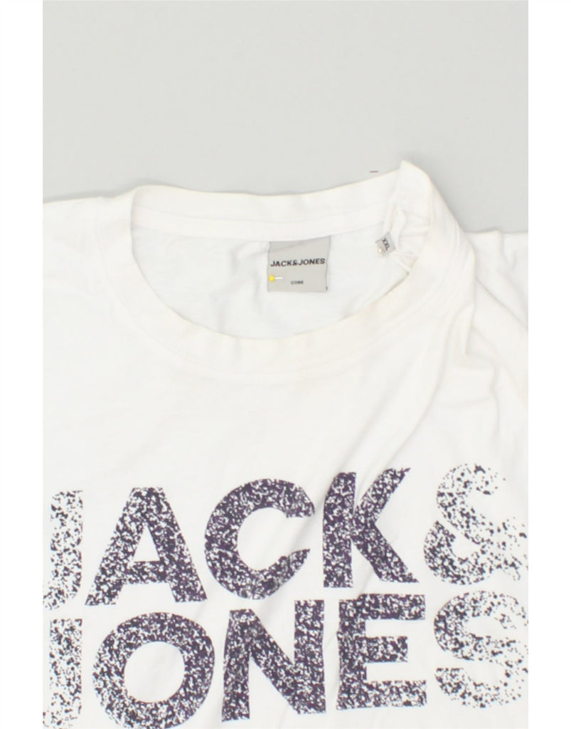 JACK & JONES Mens Graphic T-Shirt Top 2XL White Cotton | Vintage Jack & Jones | Thrift | Second-Hand Jack & Jones | Used Clothing | Messina Hembry 