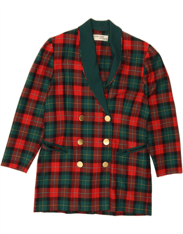 JUNGE MODE Womens Blazer Jacket EU 40 Medium Multicoloured Check Vintage Junge Mode and Second-Hand Junge Mode from Messina Hembry 