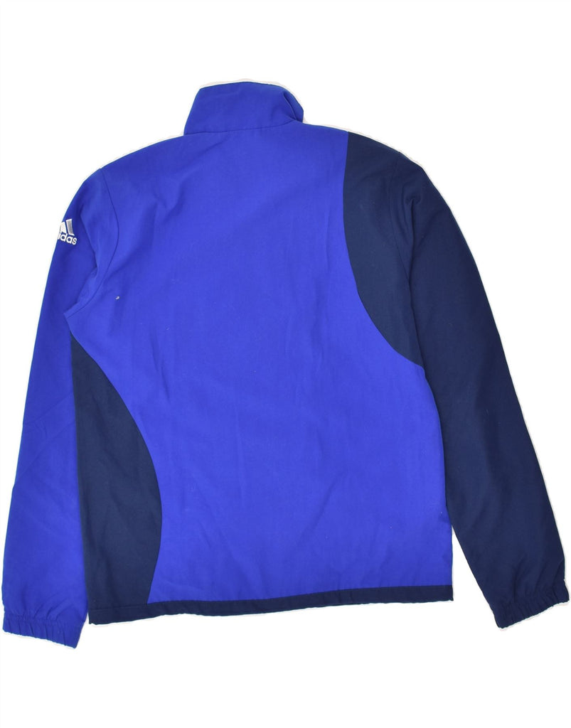 ADIDAS Girls Tracksuit Top Jacket 11-12 Years Blue Colourblock Polyester | Vintage Adidas | Thrift | Second-Hand Adidas | Used Clothing | Messina Hembry 