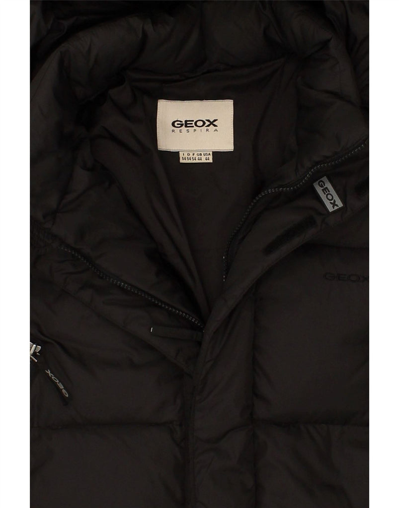 GEOX RESPIRA Mens Hooded Padded Jacket IT 44 XS Black Polyamide | Vintage Geox Respira | Thrift | Second-Hand Geox Respira | Used Clothing | Messina Hembry 