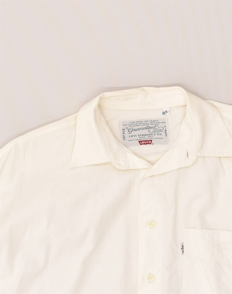 LEVI'S Mens Overshirt Shirt Small White | Vintage Levi's | Thrift | Second-Hand Levi's | Used Clothing | Messina Hembry 