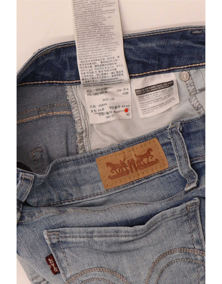 Levi's Womens Legging Skinny Jeans W25 L32 Blue Cotton