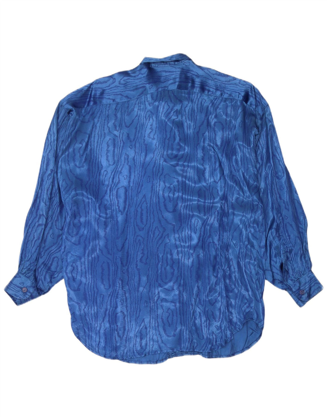 Benetton Womens Abstract Pattern Shirt Blouse IT 42 Medium Blue
