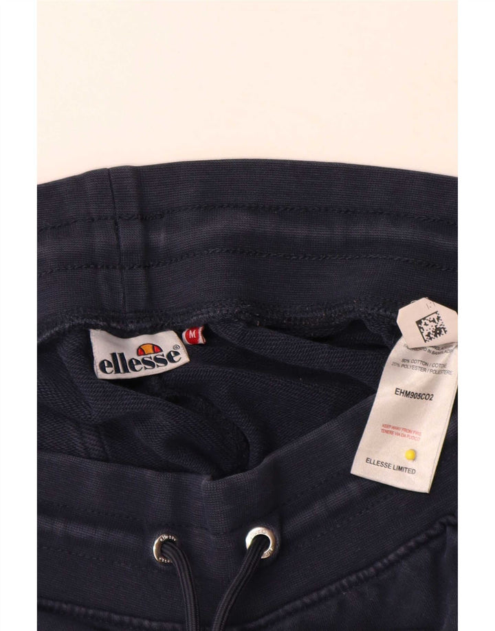 Ellesse Mens Graphic Tracksuit Trousers Joggers Medium Navy Blue Cotton