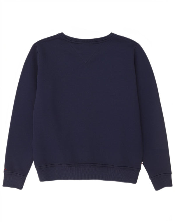 Tommy Hilfiger Womens Graphic Sweatshirt Jumper UK 10 Small Navy Blue