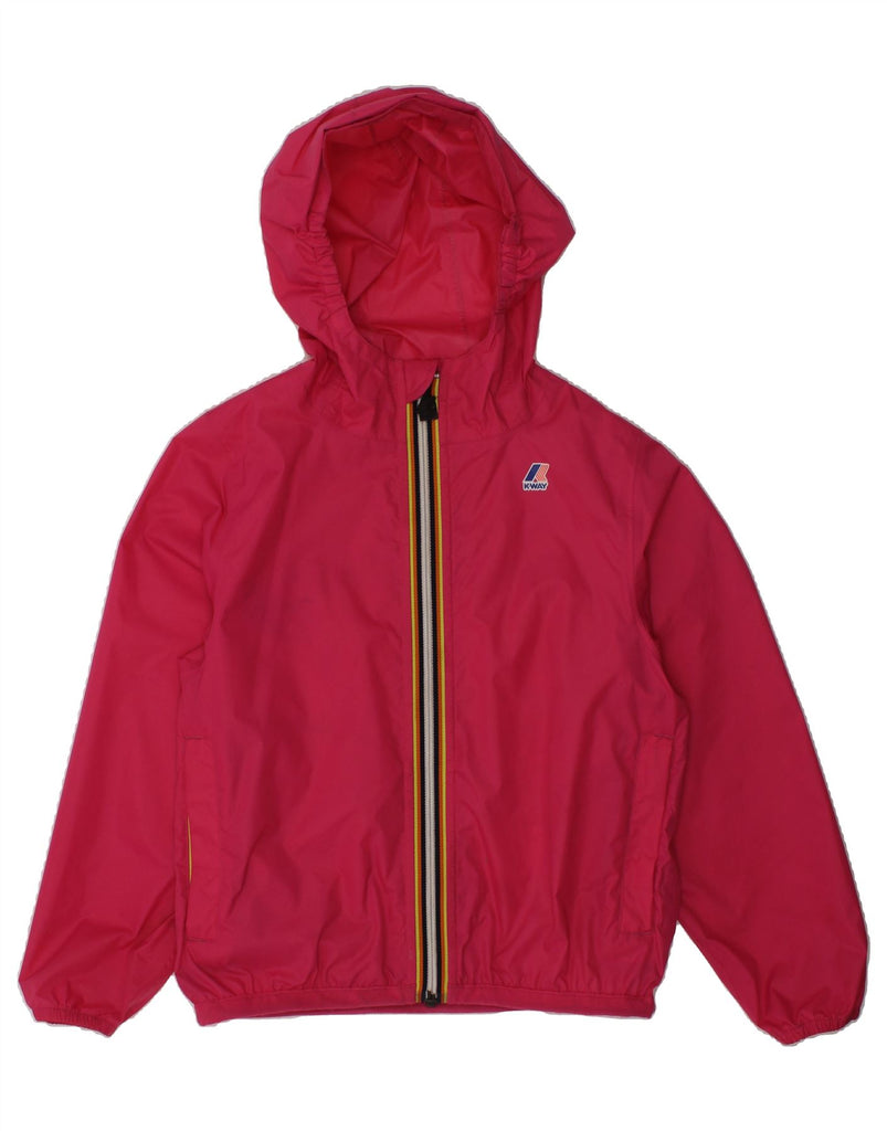 K-WAY Girls Hooded Rain Jacket 5-6 Years Pink Polyamide | Vintage K-Way | Thrift | Second-Hand K-Way | Used Clothing | Messina Hembry 