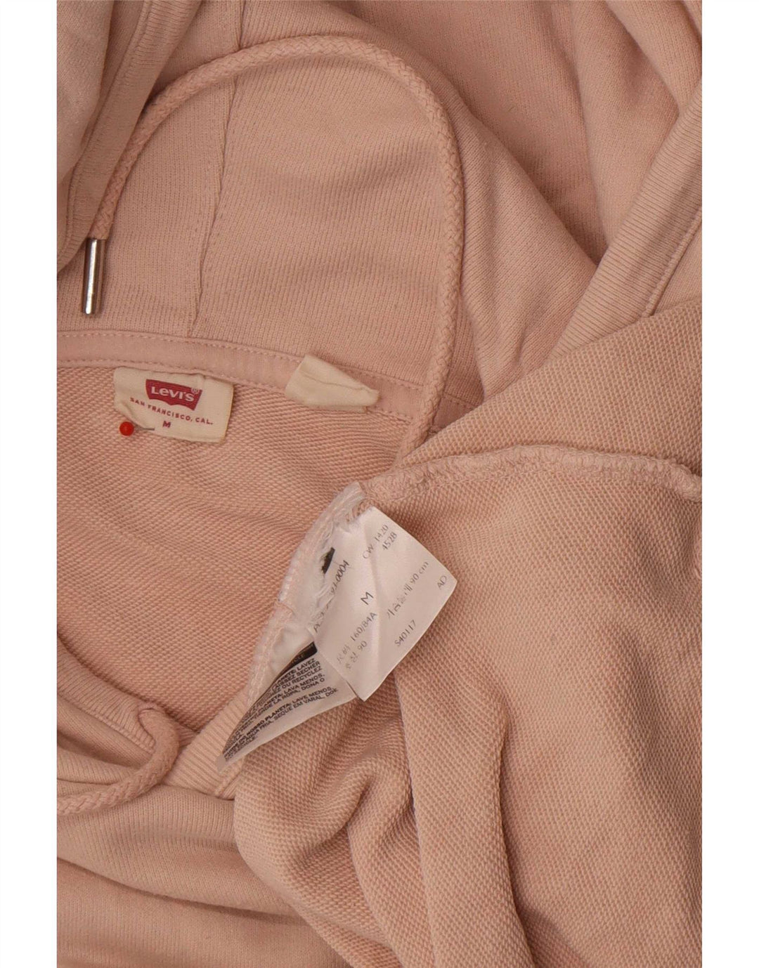 Levi's Womens Hoodie Jumper UK 14 Medium Pink