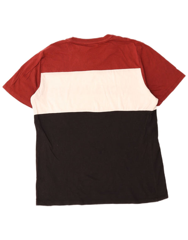 Jack & Jones Mens Graphic T-Shirt Top XL Multicoloured Colourblock Cotton