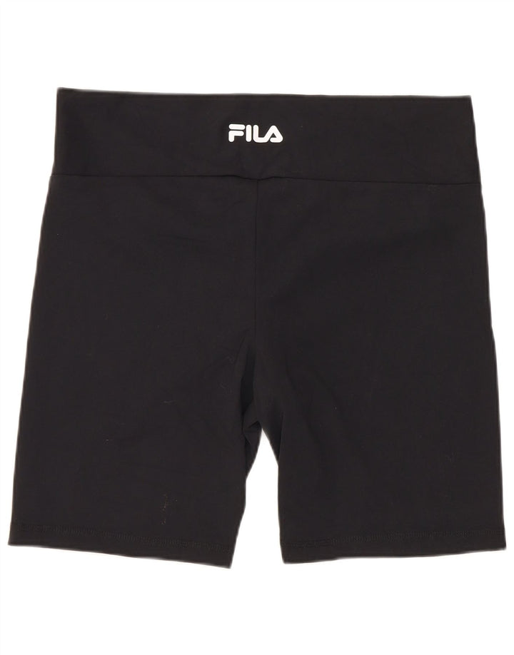 Fila Womens Sport Shorts UK 14 Large Black Nylon