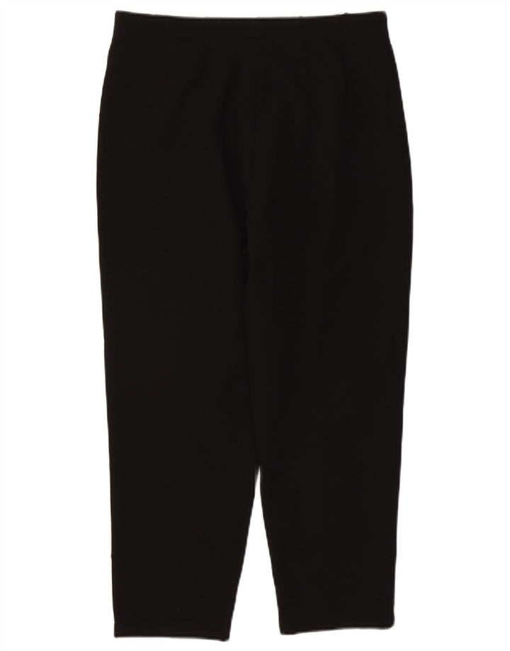 Marks & Spencer Womens Crop Chino Trousers UK 12 Medium W30 L23 Black