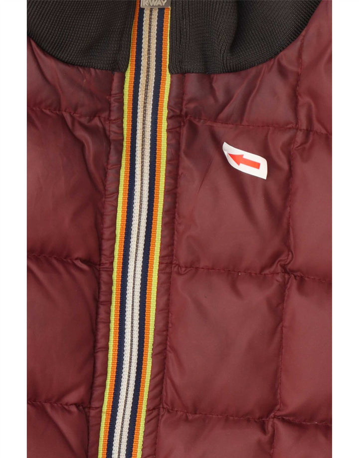 K-Way Womens Reversible Padded Jacket UK 10 Small Grey Colourblock