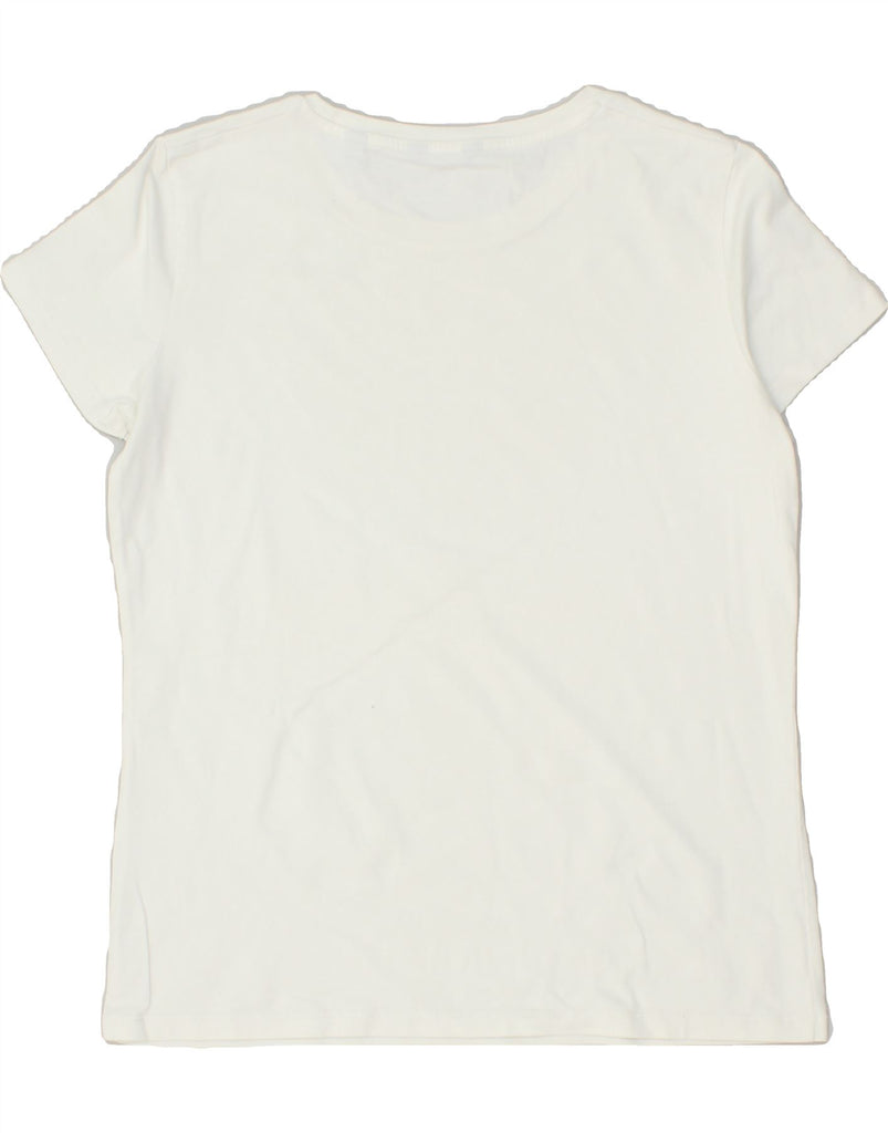 GANT Womens T-Shirt Top UK 14 Medium White | Vintage Gant | Thrift | Second-Hand Gant | Used Clothing | Messina Hembry 