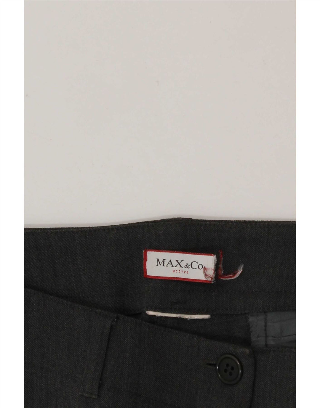 Max & Co. Womens Straight Casual Trousers W32 L32 Grey