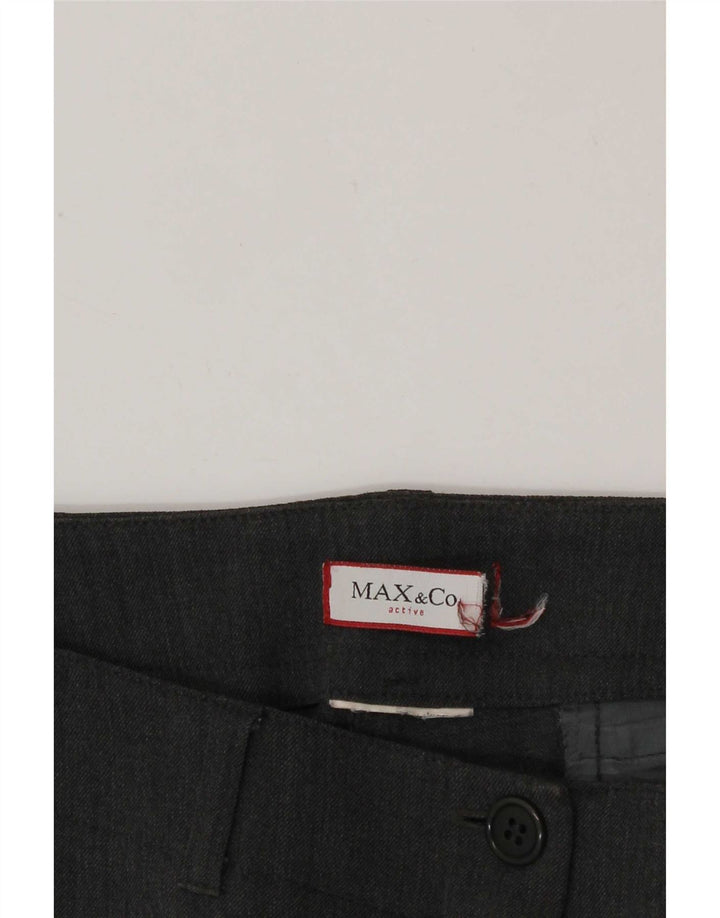 Max & Co. Womens Straight Casual Trousers W32 L32 Grey