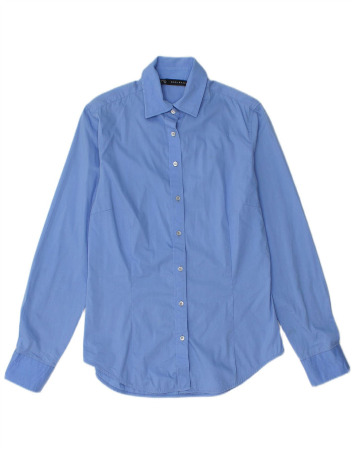 Zara Womens Shirt UK 10 Small Blue