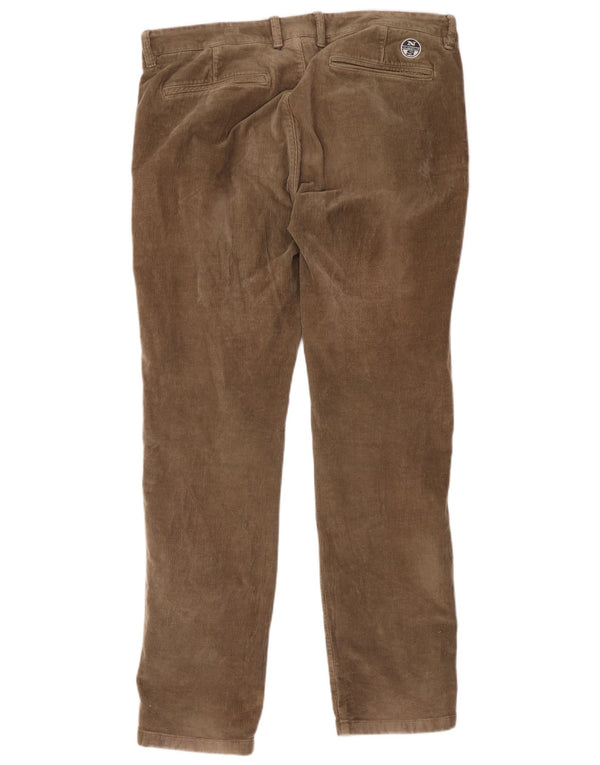 North Sails Mens Straight Corduroy Trousers W38 L33 Beige Cotton