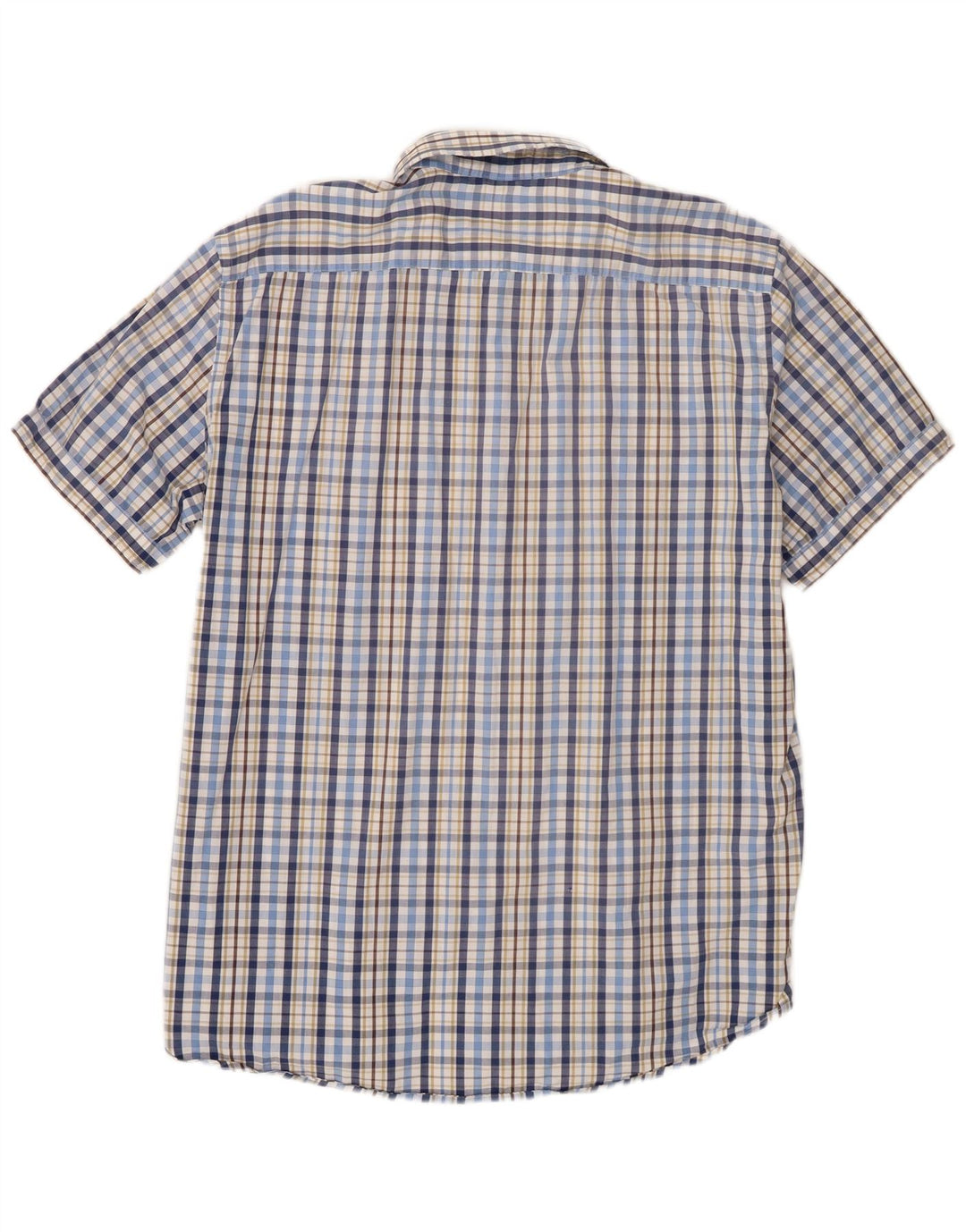 Carrera Mens Short Sleeve Regular Fit Shirt 2XL Blue Check
