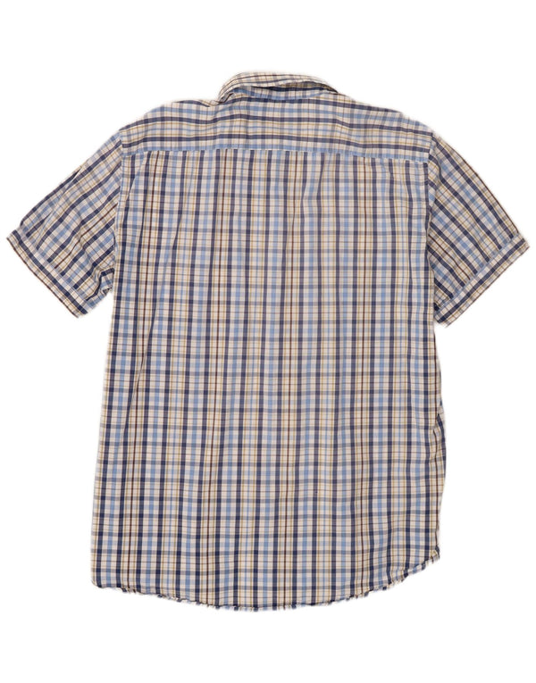 Carrera Mens Short Sleeve Regular Fit Shirt 2XL Blue Check