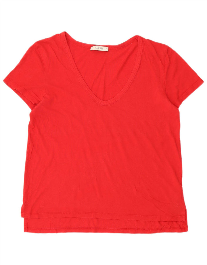 OASIS Womens T-Shirt Top UK 14 Medium Red