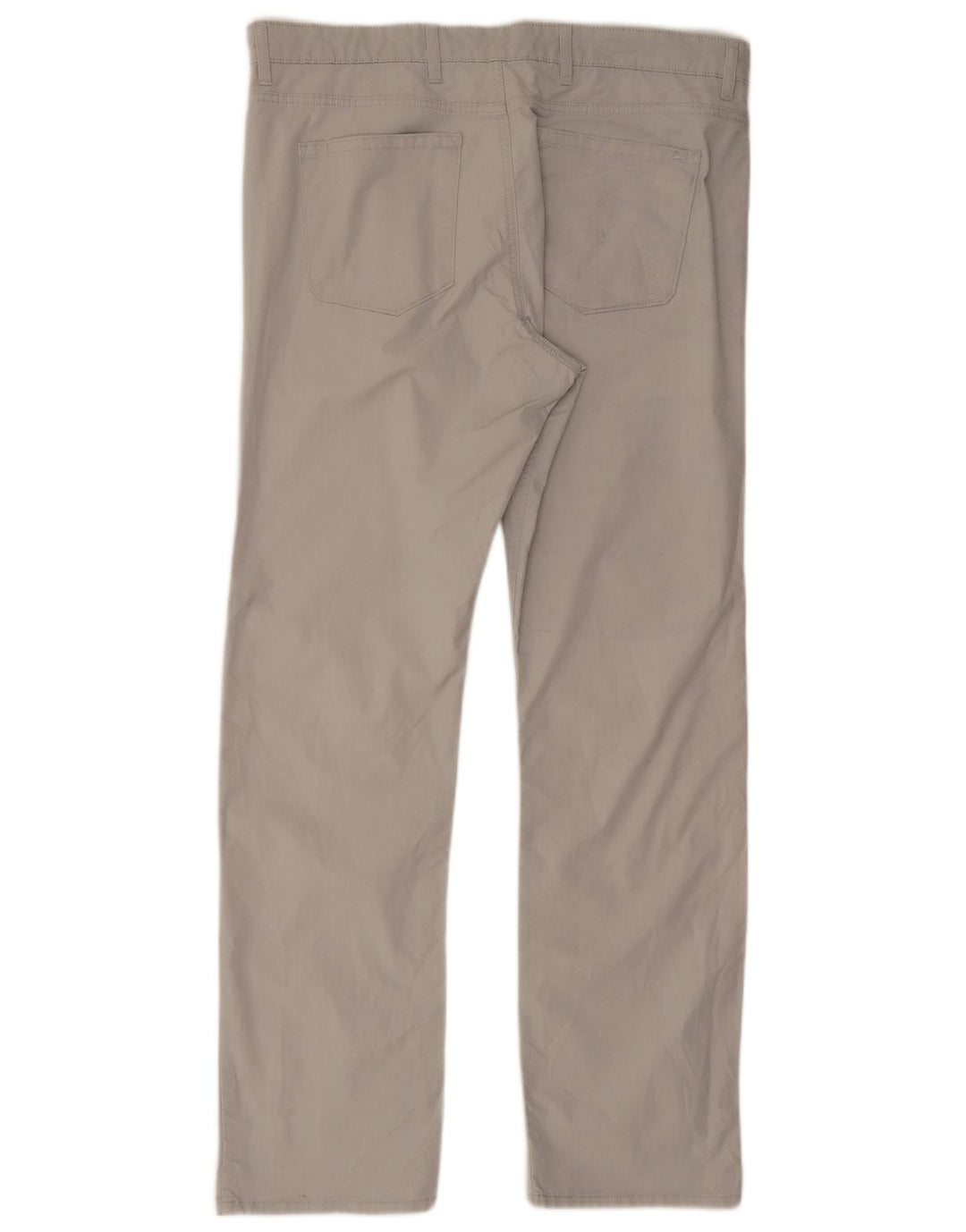 Marks & Spencer Mens Blue Harbour Straight Casual Trousers W38 L33 Grey