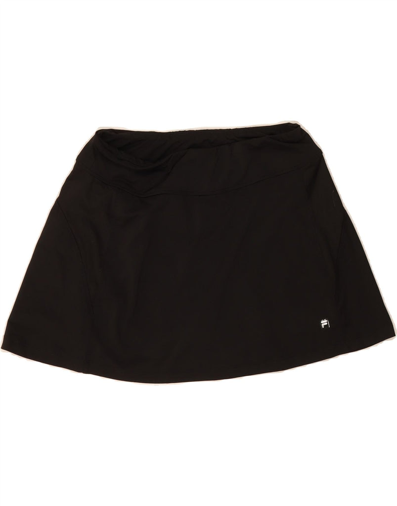FILA Womens Tennis Skirt UK 14 Medium  Black Polyester Vintage Fila and Second-Hand Fila from Messina Hembry 