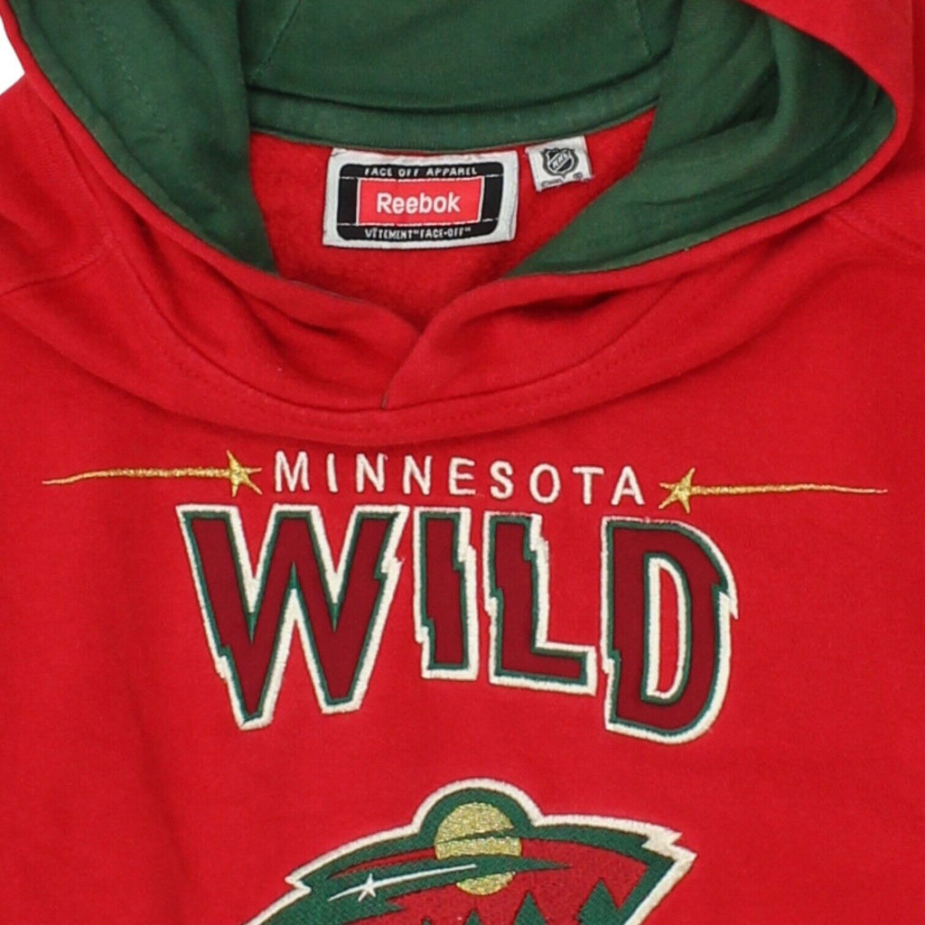 Minnesota Wild Reebok Mens Red Pullover Hoodie | Vintage NHL Ice Hockey Sports | Vintage Messina Hembry | Thrift | Second-Hand Messina Hembry | Used Clothing | Messina Hembry 