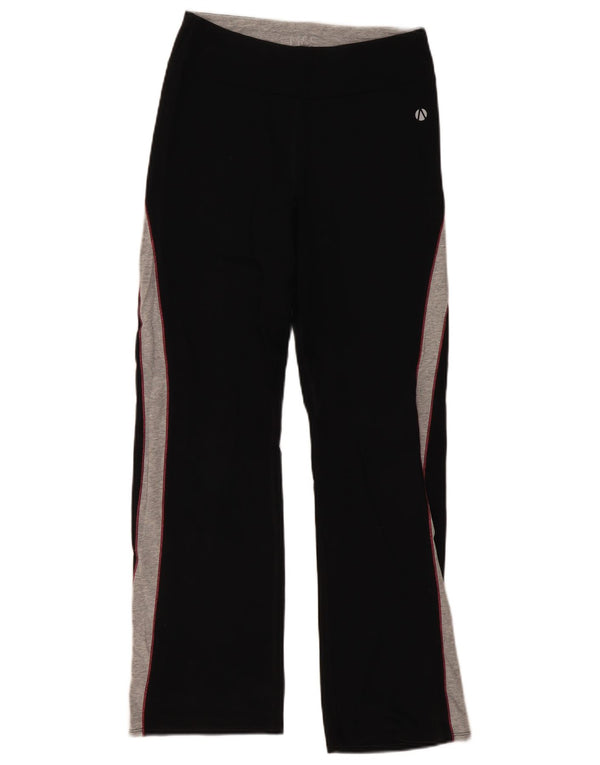 Marks & Spencer Womens Tracksuit Trousers UK 10 Small Black Colourblock